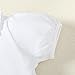 ZFZDRen 12M-12Y Toddler Baby Girls Ruffle Collar Blouse Kids Girl Solid Color T-Shirts Casual Tee Tops (Short White, 4-5 Years)