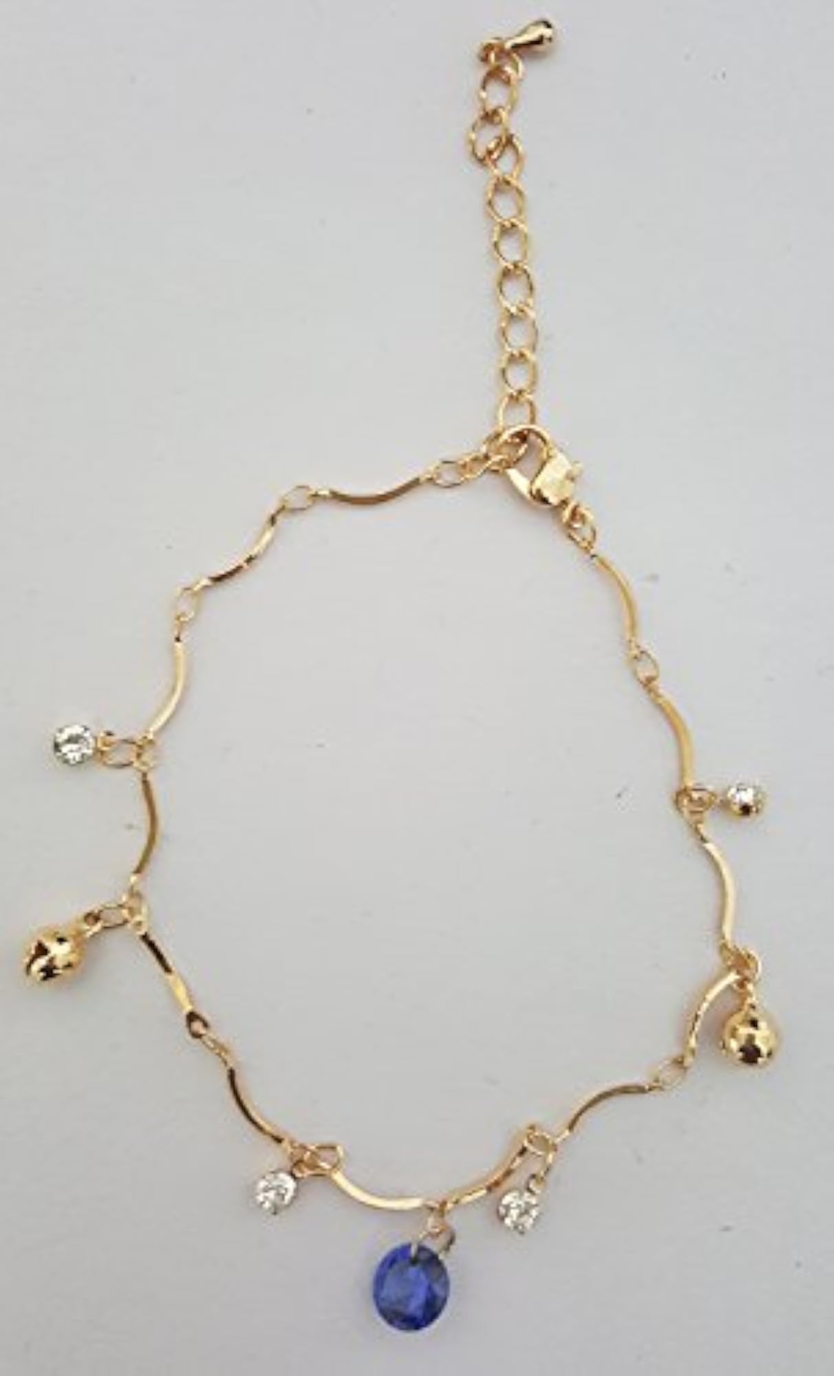 Gold Tone Ghungroo Charms Anklet for Girls