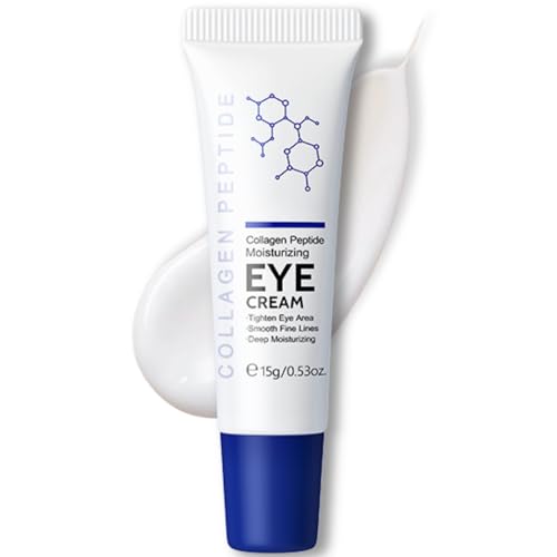 Collagen Peptides Eye Cream, Moisturizing Collagen Eye Cream, Anti Wrinkle Eye Serum Moisturizer With Hydrolyzed Collag-en, To Reduce Puffiness, Dark Circle, Crows Feet And Eye Bag, All Skin Types