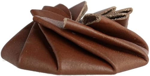 Genuine Leather Coin Purse Change Pouch Spiral Squeeze Design 92808BR3