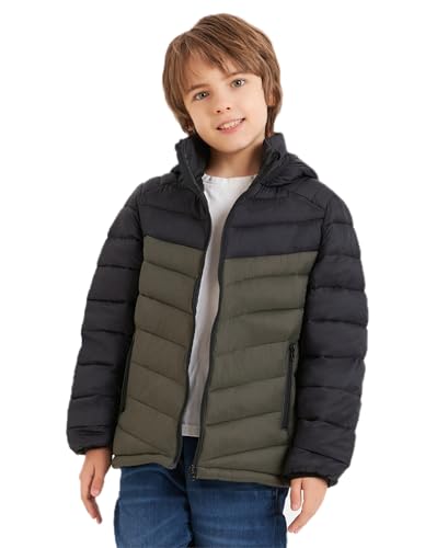Image of Boys Girls Toddlers Lightweight Hooded Puffer Jacket Kids Winter Coat Warm Comfy Outerwear