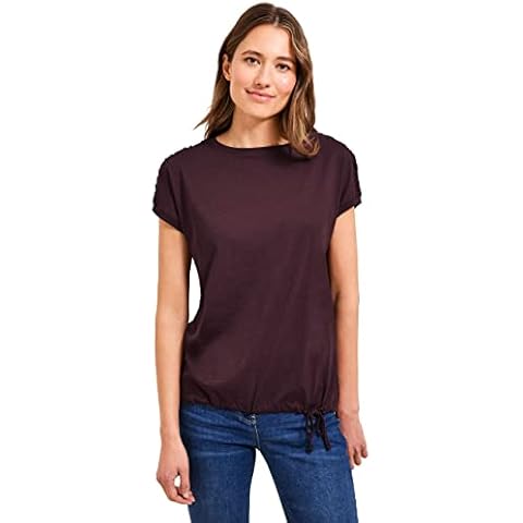 Cecil Damen B319602 Kurzarmshirt, Wineberry Red, XXL EU Cover