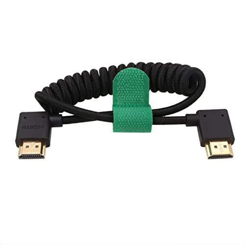 Image of HDMI 8K 4K120p Cable for ATOMOS Ninja V Monitor Sony A7Siii A7RV A7IV FX30 Canon C500 C300 Lumix S5II Camera FEELWORLD Blackmagic Right Left Angle Type A HDMI 2.1 Braided Coiled