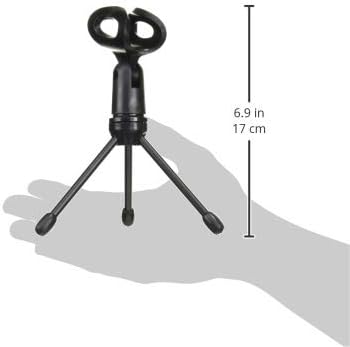 Miniatura 2 de Gator Frameworks Mini trípode soporte de micrófono de escritorio con clip para micrófonos con cable y patas plegables (GFW-MIC-0250)
