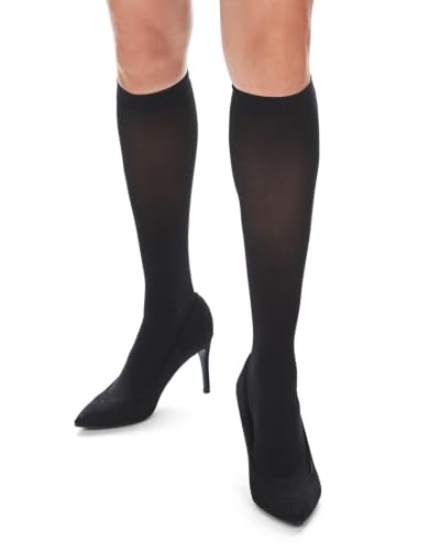 Image of MeMoi Women's Microfiber Opaque 60 Denier Knee Highs