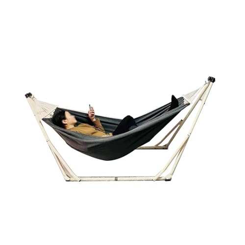 Soporte para hamaca, soporte portátil para cama de camping, soporta 150 kg, con silla colgante, ideal para viajes al aire libre y uso en el patio
