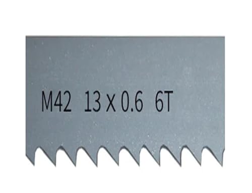 Hojas de sierra de cinta bimetálicas M42 de 1/2', 1425, 1570, 1790 y 2240 x 13 mm, con 6/14 dientes por pulgada, for cortar madera dura y metal.(6Tpi,Length 1670mm)