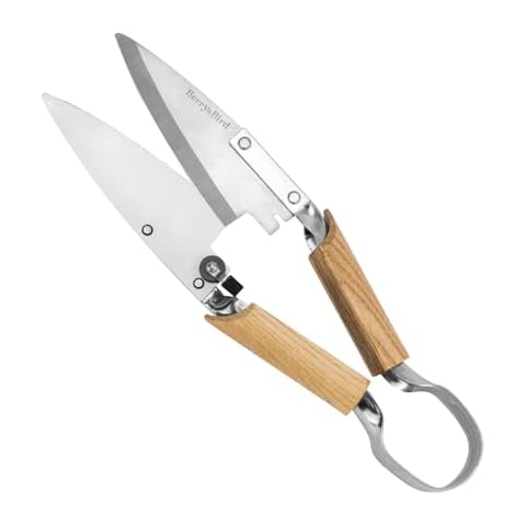 Berry&Bird Hand Shears, Single Bow Straight for Wool Sheep Shear for Alpaca, Pet, and Horse Shearing, Stainless Steel Large Grass Scissors for Cutting, Gardening, Pruning, and Trimming - 11.8'' Long Cover