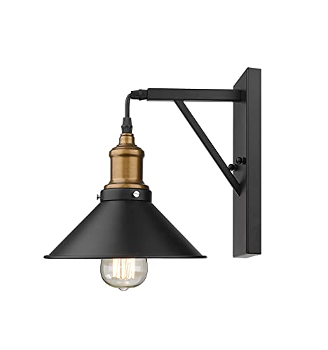 Yeehome Modern Wall Sconce Set Of 2, Wall Scone Lighting, Wireless Wall Sconce, Hardwired Wall Light Fixture, Vintage Bathroom Light Fixtures In Matte Black Finish,7.8 Inch,2 Pack #TOP7