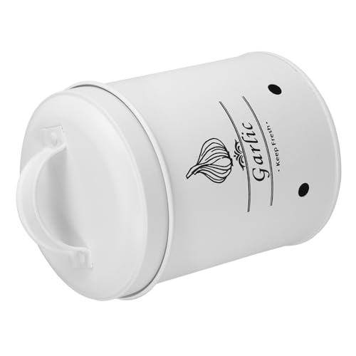 OKUMEYR Ginger Storage Box Carbon Steel Garlic Keeper for Potatoes Onions Vegetables Compact Design for Kitchen Organization Freshness Home Supply