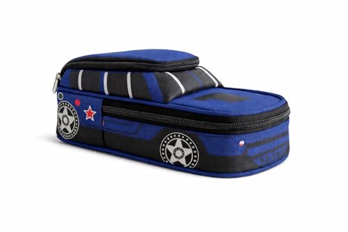 Estojo De Lápis Escolar De Carrinho, Carros, Duplo, 3d. Azul Carrinho