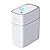 JOYBOS Trash Can with Lid Automatic Garbage Can, 3.8 Gallon Slim Small White Plastic Smart Trash Bin, Narrow Motion Sensor for Bedroom, Bathroom, Toilet Office