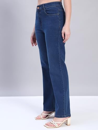 Image of Fashionfibre Women's High-Rise Straight Fit Stretchable Jeans