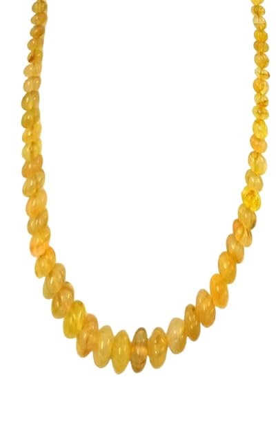 Shiv gems Amber Gemstone Beaded girls Necklace, 16 inch lambai