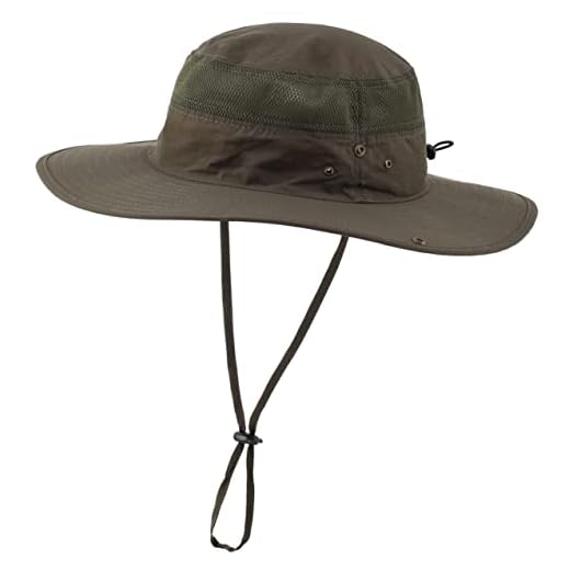 Connectyle Outdoor Mesh Sun Hat Wide Brim Sun Protection Hat Summer Fishing Hunting Hiking Gardenig Hat Army Green