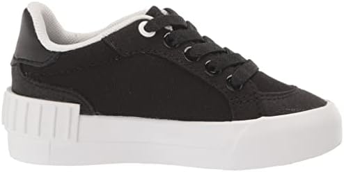 Lacoste Kids L004 Sneaker, Black/White, 9 US Unisex Toddler | Image 5