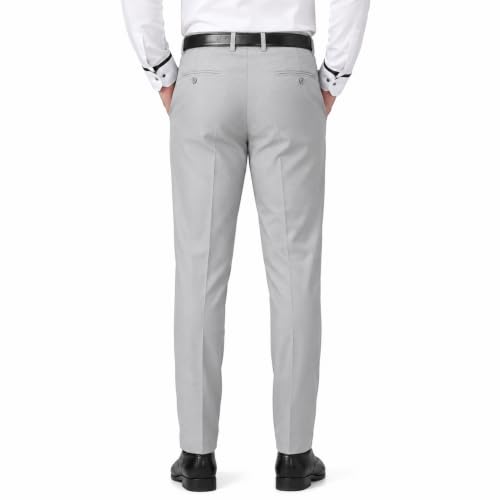 Image of Men's Slim Fit Formal Trousers | Office & Business Wear | Men's Solid Formal Pants (256)
