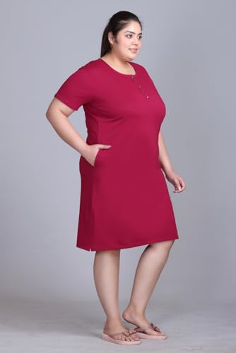 Image of In Love Women's Cotton Plus Size Nighty Chemise | Easy cotton chemise for nightwear and lounge comfort