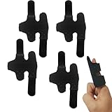 NiceBest Férulas para Dedos Ajustable para Enderezar y Soportar Dedos Rotos 4 piezas, Férulas de Dedos Mejoradas para Medio, Índice, Anular y Meñique Ferula Rizartrosis Pulgar (Negro)