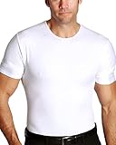 Insta Slim Compression Crew-Neck T-Shirt, White, XX-Large, Shapewear for Men