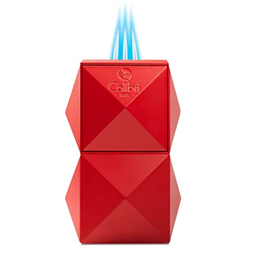 Encendedor de mesa Colibri Quasar Triple Llama Rojo miniatura 1