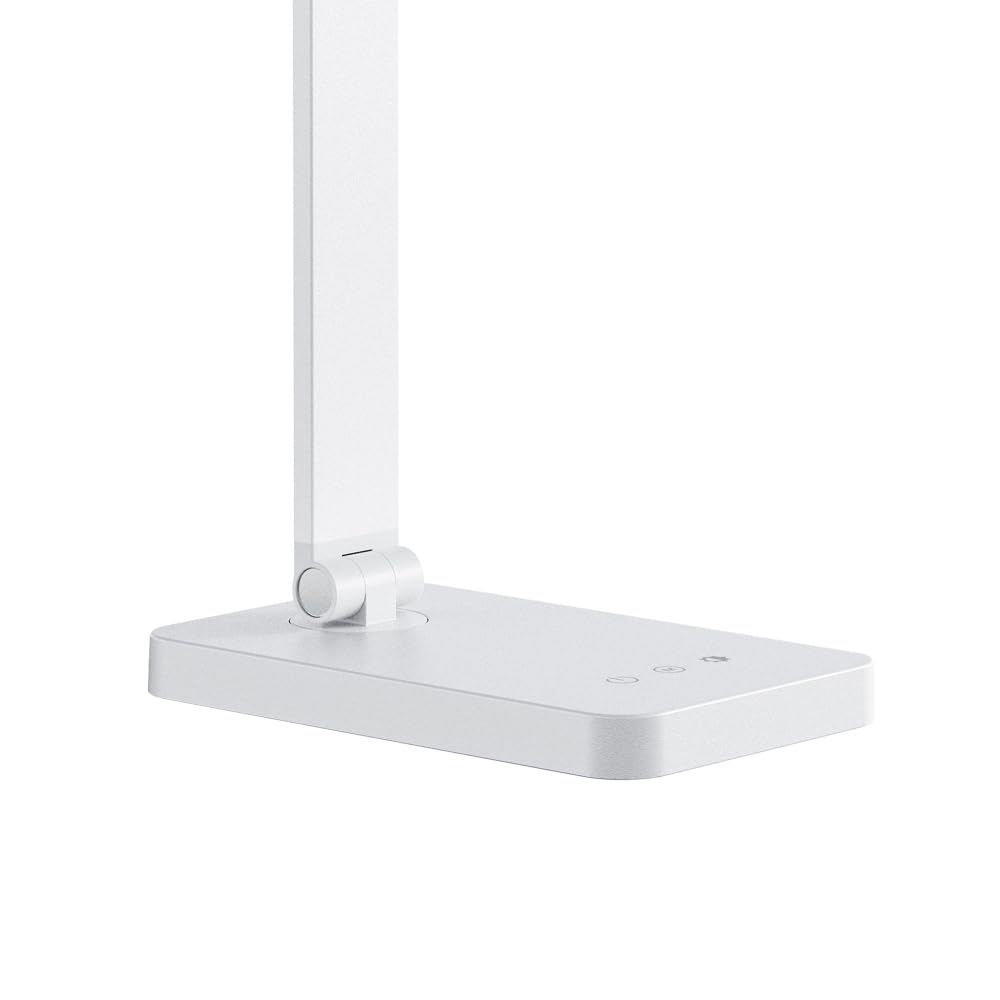 wonderlamp Flexo LED 5W Norima Blanco con Batería recargable, Interruptor táctil y Cargador Inalámbrico para móviles 3000-4000-6000K