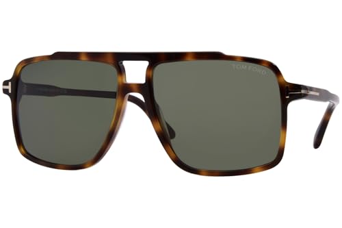 Tom Ford Kemp FT1177 53N Sunglasses Men's Blonde Havana/Green 59mm