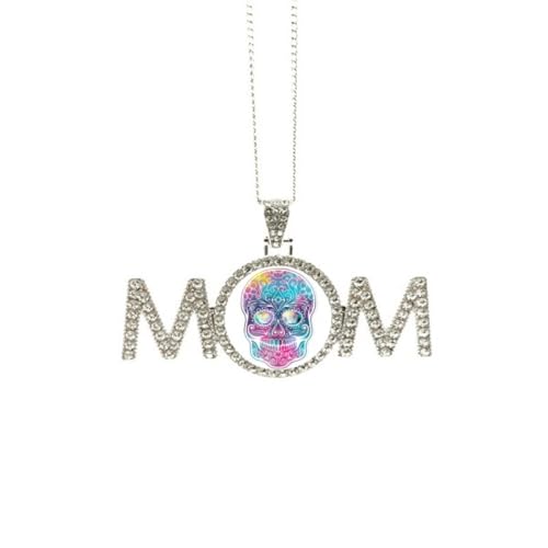 Collier en forme de L avec détails colorés, finition haute joaillerie