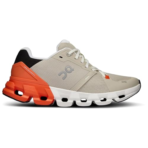 Image of ON Women's Cloudflyer 4 Running Shoes, Sand /Flame, 8.5 US