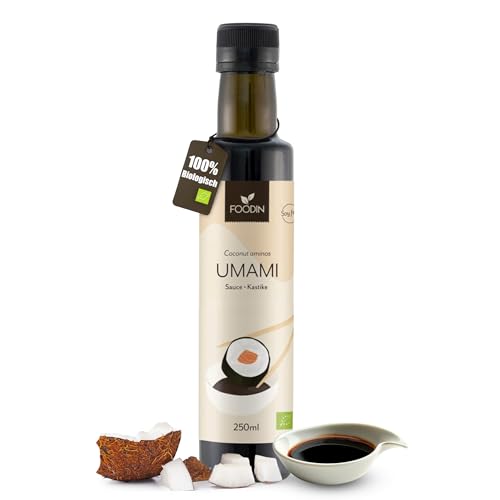 FOODIN Bio Coco Aminos Würzsauce milde Umami Soße mit feiner Süße natürliche Sojasaucen Alternative vegan glutenfrei (1 x 250 ml)