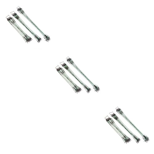 VANZACK 3sets Sinking Braid Line Wire Line Bite Connector Stainless Steel 15cm/20cm/25cm 60pcs*3