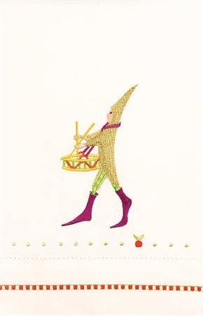 Patience Brewster - Drummer Drumming Tea Towel