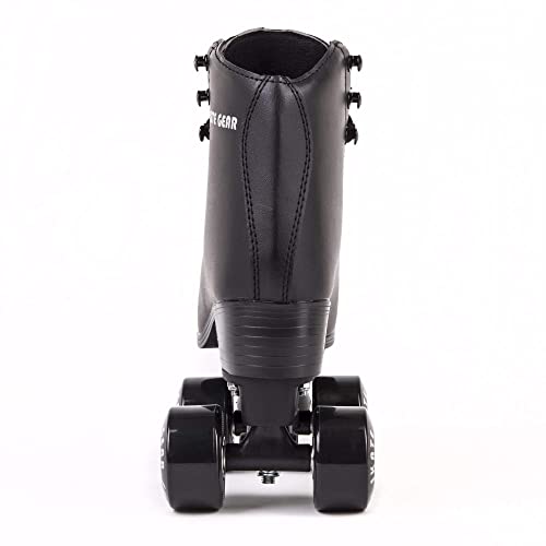 Skate Gear Extra Support Quad Roller Skates For Kids And Adults (Black, Women's 7 / Youth 6 / Men's 6) #TOP3