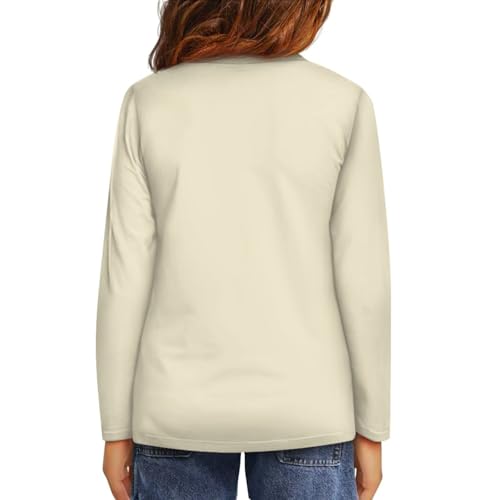 Image of Girls Long Sleeve T Shirt Cute Cartoon Crewneck Shirt for Kids 3-16Y Fall Winter Clothes