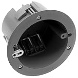 AIRTAK Round 18 Cu.in. PVC Old Work Round Electrical Ceiling Box,4' Dia (3.25' Screw Distance) Old Work Junction Box with ETL Listed,Fire Rated for 2 Hours(1 Pack).