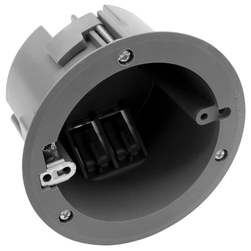 Round 18 Cu.in. PVC Old Work Round Electrical Ceiling Box-1 Pack