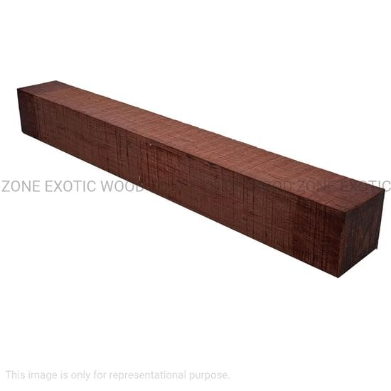 Exotic Wood Zone 2" x 2" x 6"-Bubinga Turning Wood Blanks (5 pcs) - Premium Kiln-Dried Exotic Wood and Raw Lumber for Sustainable Woodworking, Woodcraft, and Lathe Projects