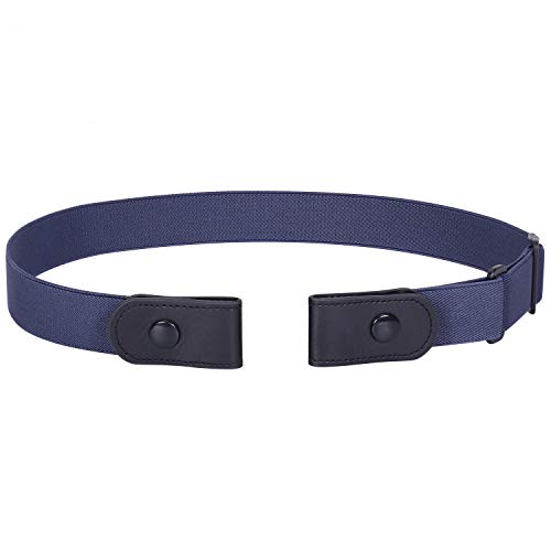Image of WERFORU No Buckle Stretch Belt for Women and Men Elastic Waist Belt up to 72 Inches for Jeans Pants