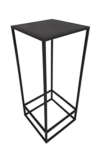 KUHEIGA Beistelltisch H: 60cm Metall schwarz, Pflanzentisch Blumentisch...
