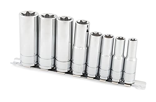 Titan 68302 8-Piece 3/8-Inch and 1/2-Inch Drive External Star Deep Socket Set by Titan - Used condition - CA$19.43