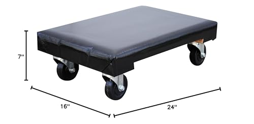 Dolly de madera dura Vestil FDOL-1624-12 1200 lb negro miniatura 2