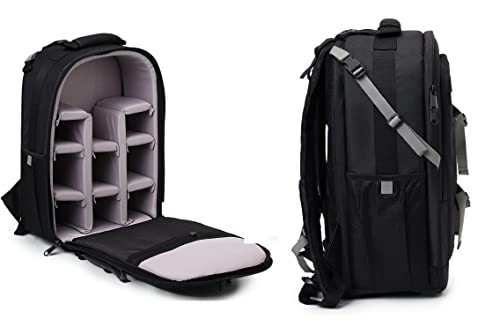 Image of VTS DSLR Camera Waterproof Backpack for Lens Accessories Tripod Monopod Heavy Duty and Video Camera (Black)