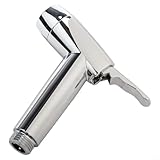 Tragbarer Hand-Bidet-Sprüher für Toilette, Hochdruck-Spüldüse mit 2 Einstellungen, ABS-Duschkopf für Frauenhygiene, Pflanzenpflege und Außenbereich, Silber (Silber)