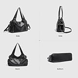Generisch Generish Handtasche Damen,Weiches Leder Tote Hobo Bag Groß Shopper Tasche Uni Tasche Vintage Bag Braun Slouchy UmhäNgetasche Arbeitstasche für Schule Reisen