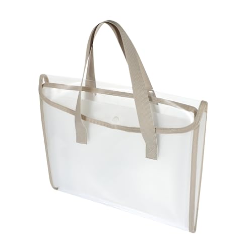 DECHOUS 拡張可能な格透明アコーディオンファイルフォルダー 大容量素材手提げ式書類ケース 書類整理オーガナイザー 事務 学校用ファイル