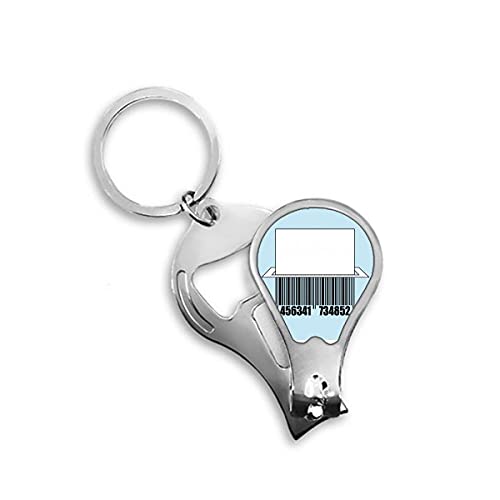 バーコード カッティングペーパー つぶす 爪切り カッター オープナー キーホルダー ハサミ