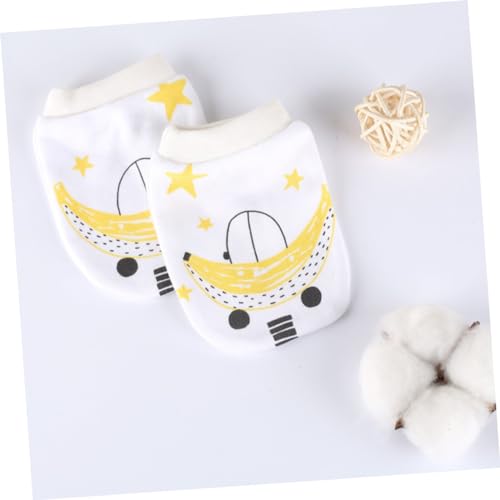 3pairs Adjustable Cotton Gloves of Scratch Mittens for Boy Girl Soft and Breathable for Newborns Unisex Design Car Print3