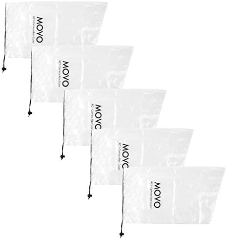 Movo (5 Pack) RC1 Clear Rain Cover for DSLR Camera and Lens up to 18" Long