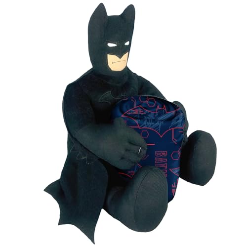 Image of Batman Bedding Set Toddler Bed - Bundle with Batman Plushie, Throw Blanket, Plus Stickers, Activity Book, and More | Blanket Set for Boys
