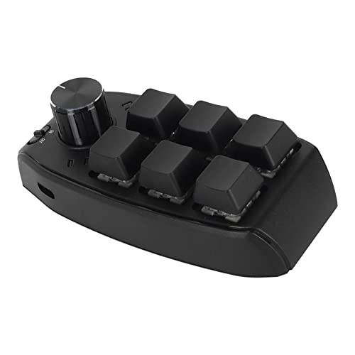 Tastiera Meccanica a una Mano da Gioco Portatile a 6 Tasti di Multifunzionale con di Scelta Rapida con Manopola per Giochi cablata usb
